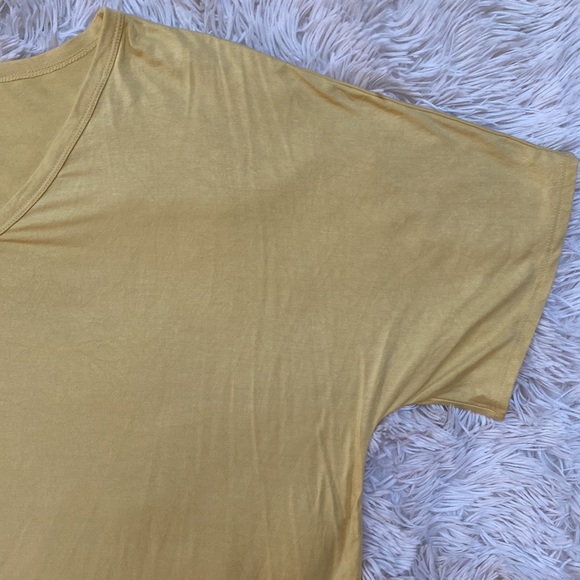 Zenana V-Neck Tie Waist Top💗 Banana Yellow - Picture 6 of 11